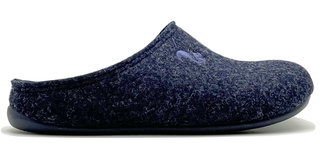 thies Hausschuhe Pantoffel PET Slipper (weicher Filz) dunkelblau Damen
